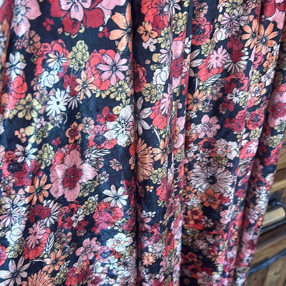 NWT Free People Rare Hideaway Maxi Top Dress Lace Velvet Floral Gothic - Picture 12 of 16